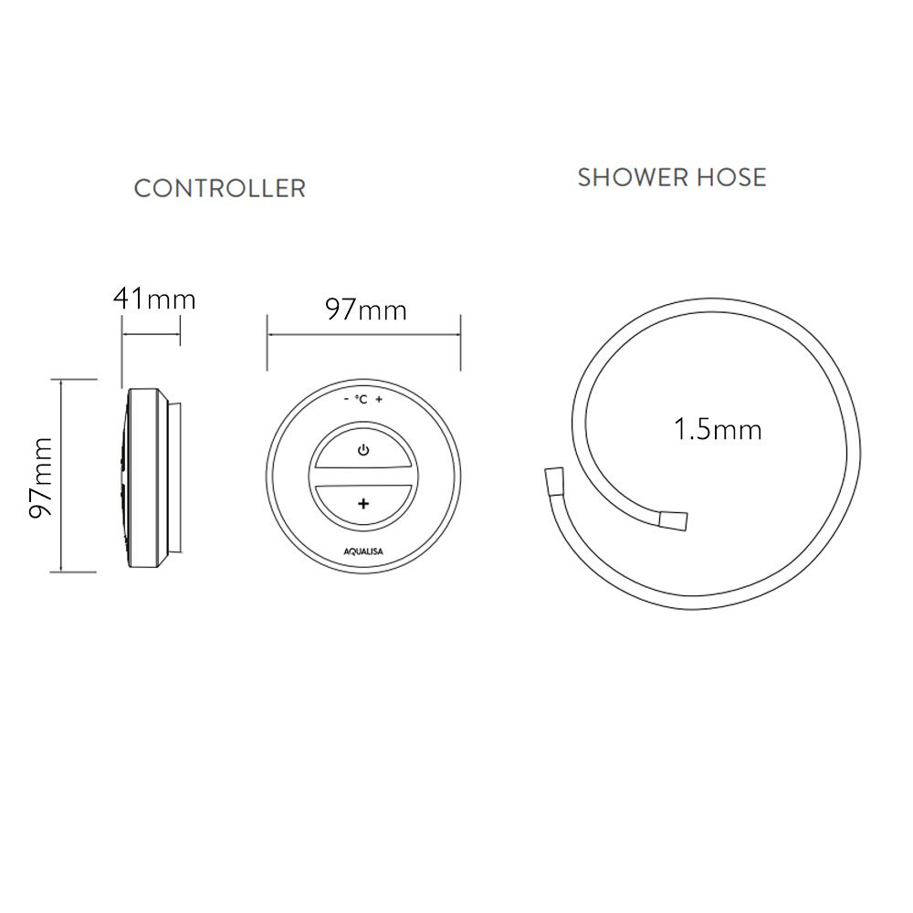 Aqualisa Hugo Smart Digital Shower Concealed with Adjustable and Fixed Wall Head Gravity Pumped
