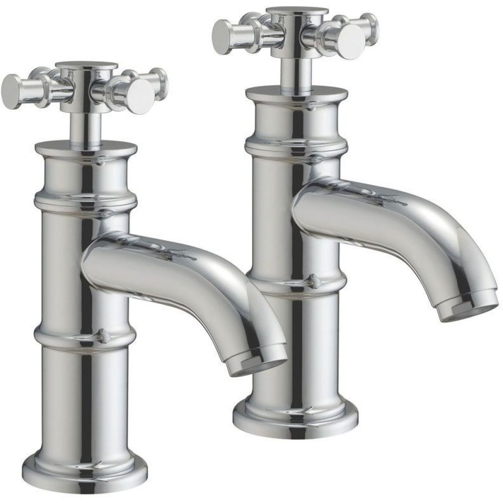 Butler Chrome Pair of Bath Pillar Taps