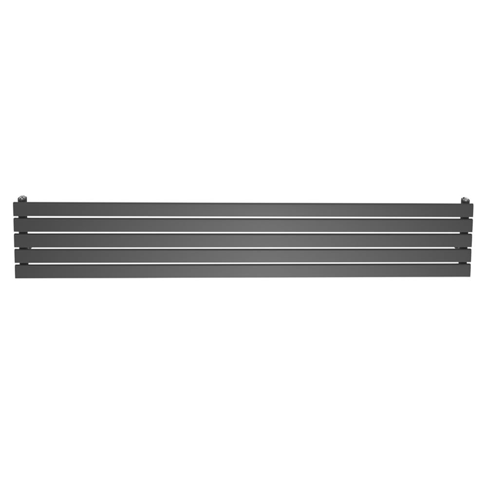 Perth Grey Single Horizontal Flat Panel Radiator 340x1800mm