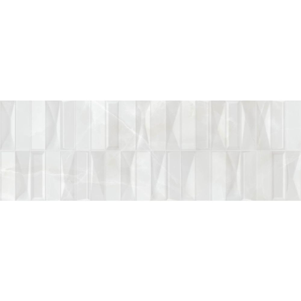 Passetto White Decor Gloss Ceramic Tile 600x200mm