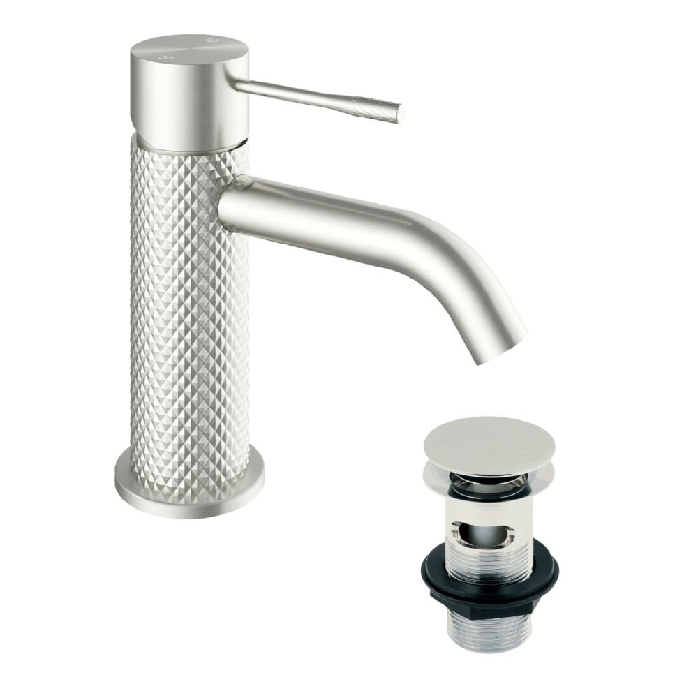 Moray Nickel Knurled Basin Tap