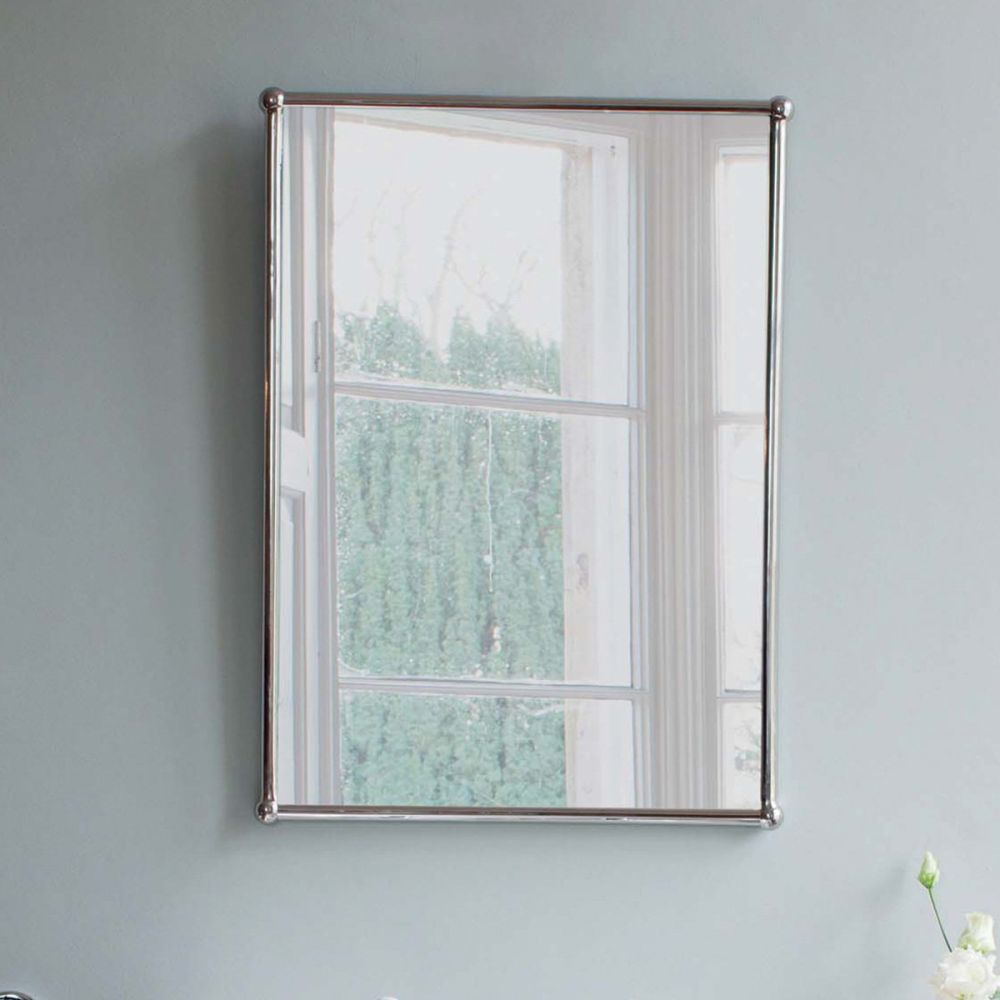 Burlington Rectangular Chrome Framed Traditional Bathroom Mirror A11CHR