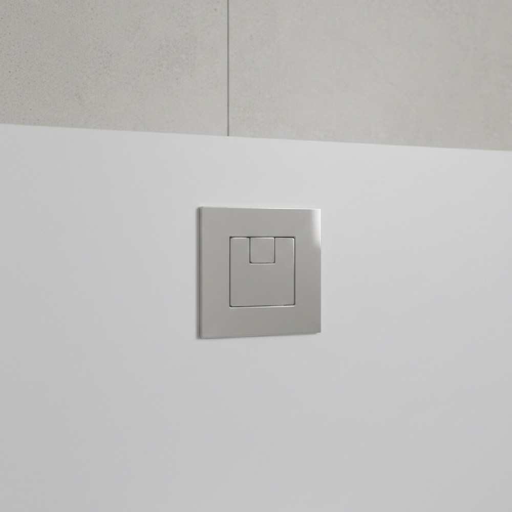 Apache Chrome Square Dual Flush Button