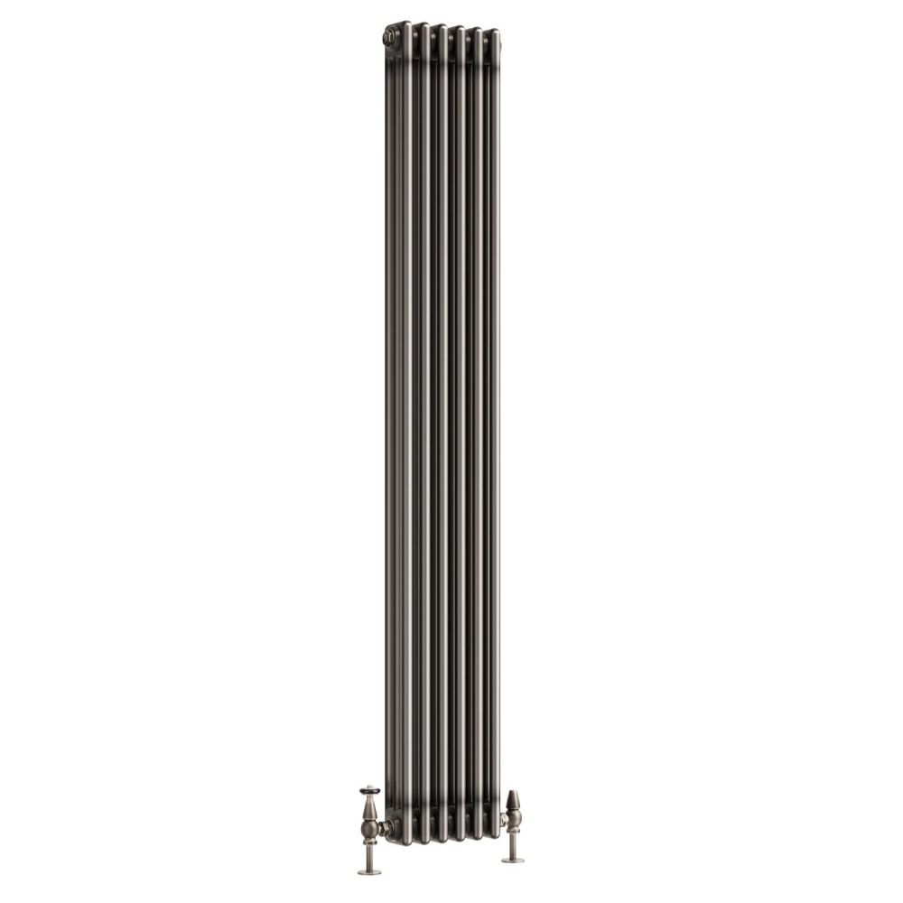 Clement Raw Metal Triple Vertical Column Radiator - 1800x290mm