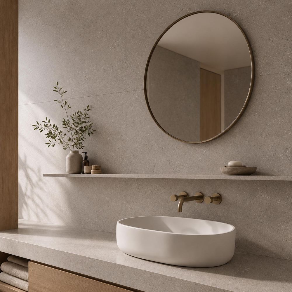 Brooks Dark Grey Concrete Porcelain Tile 600x600mm