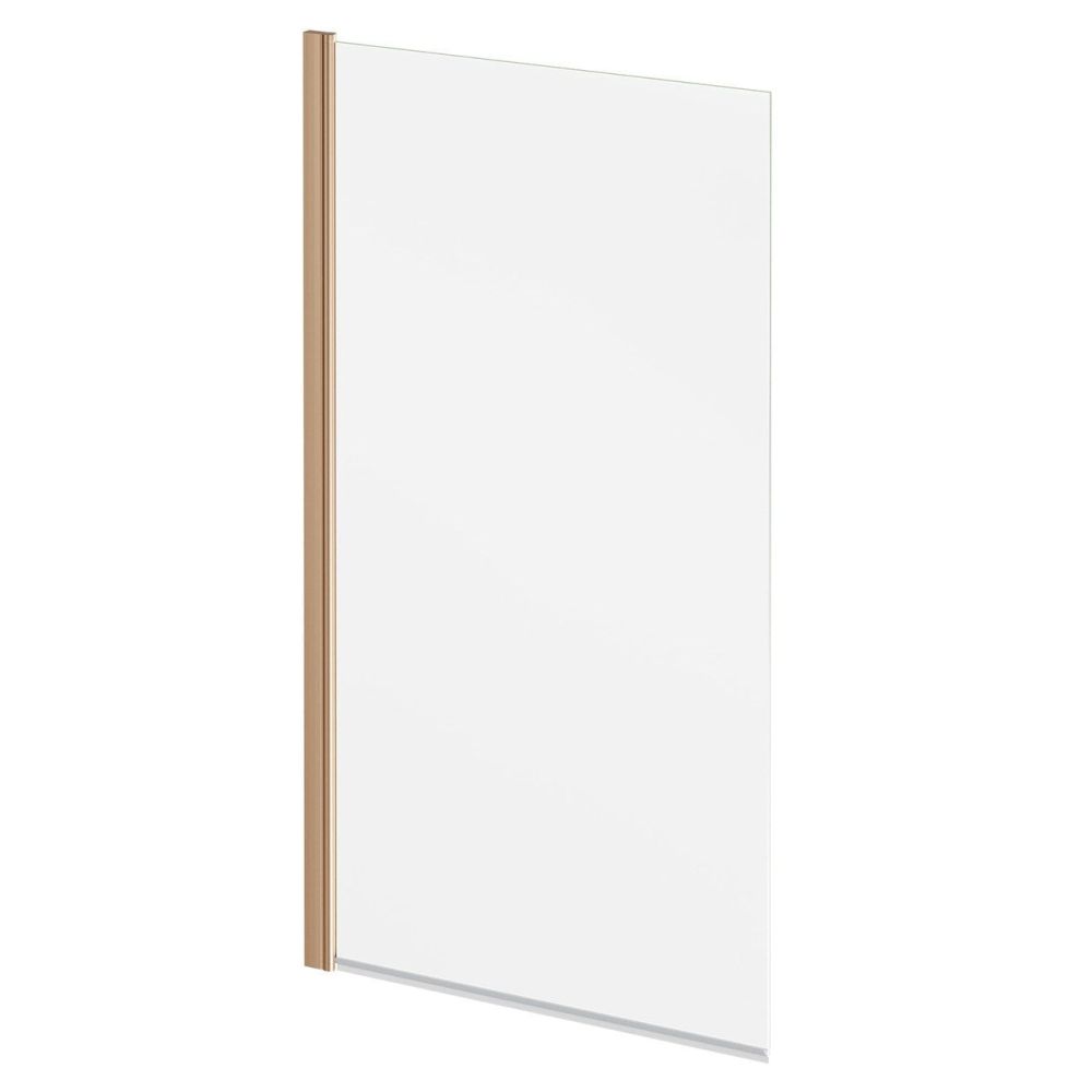 Moxby Brushed Bronze Single Pivot Bath Screen