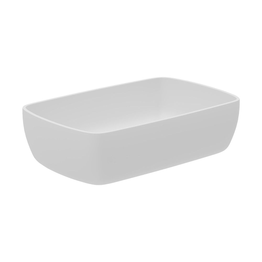 Grain Matt White Stone Countertop Basin