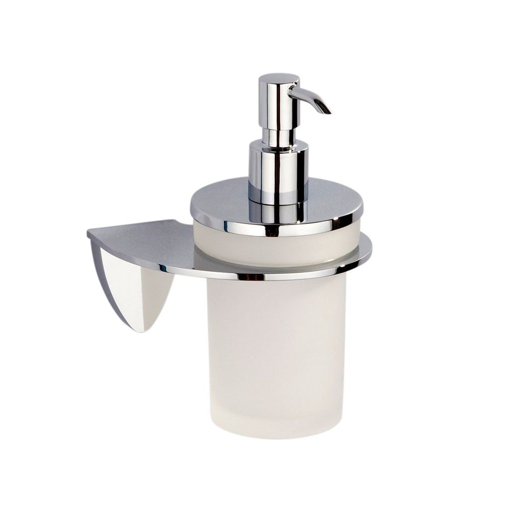 Charvil Glass Soap Dispenser & Chrome Holder