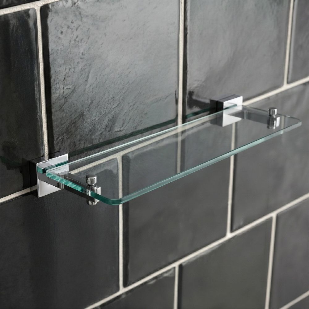 Quad Chrome Single Glass Shelf