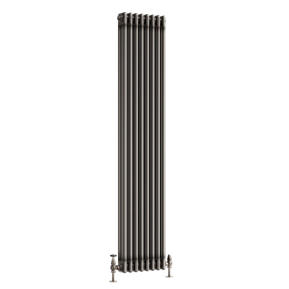 Clement Raw Metal Triple Vertical Column Radiator - 1800x380mm