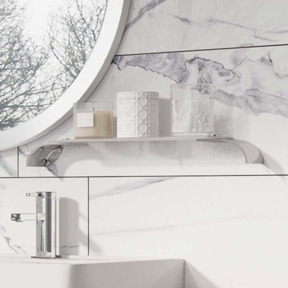 Jenka Glass Bathroom Shelf 600mm