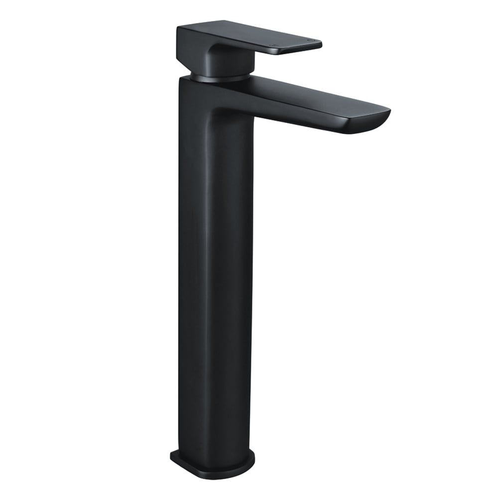 Zena Matt Black Tall Basin Mixer Tap