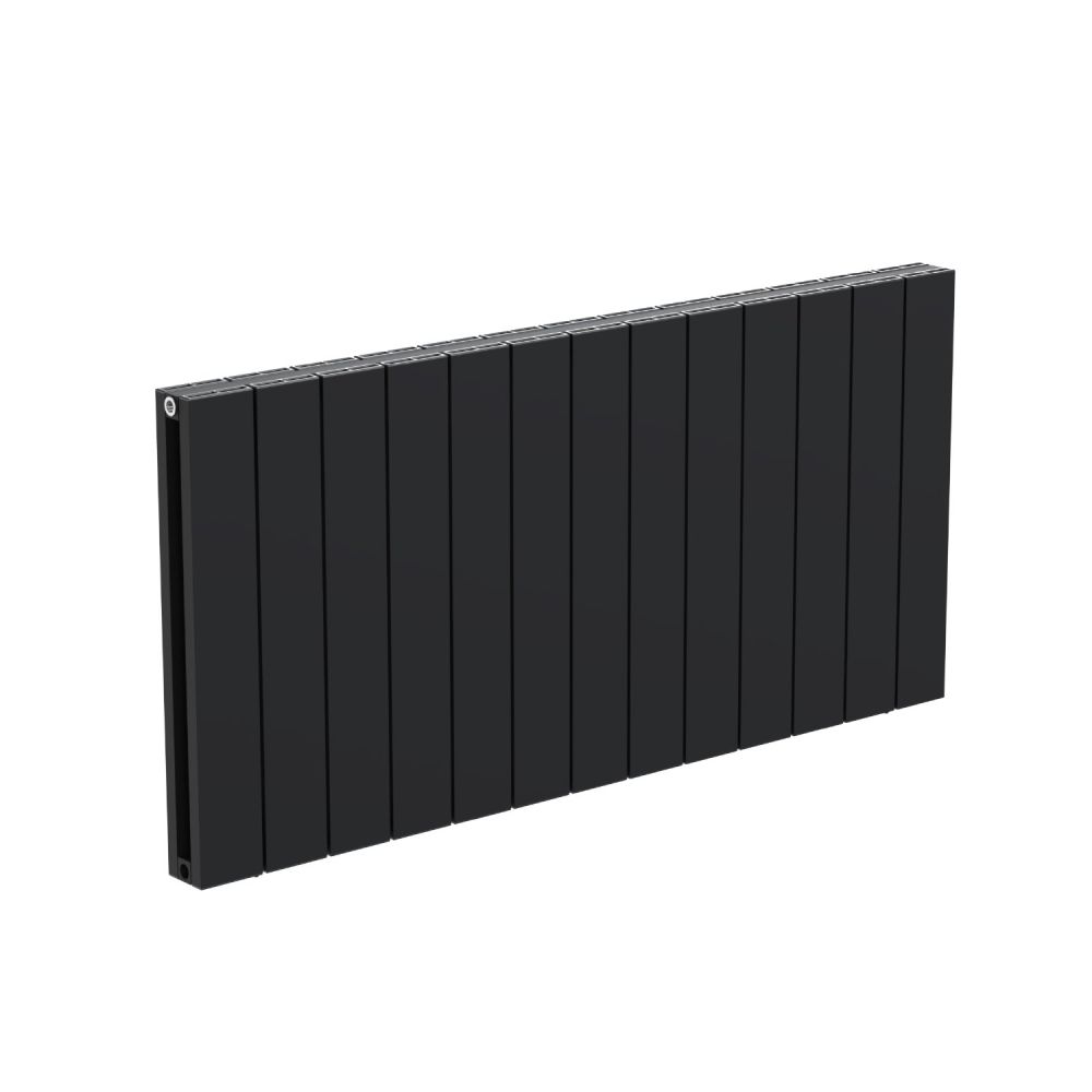 Tesoro Black Textured Double Reversible Aluminium Radiator 600x1235mm
