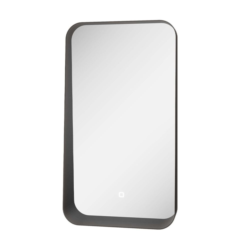 Maine Black Framed Backlit LED Heated Bathroom Mirror 500x900mm