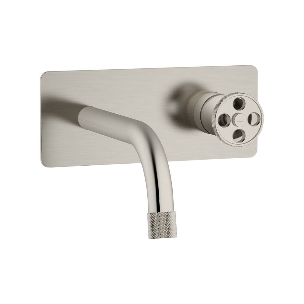 Urban Brushed Nickel Wall Mounted Basin Mixer Tap