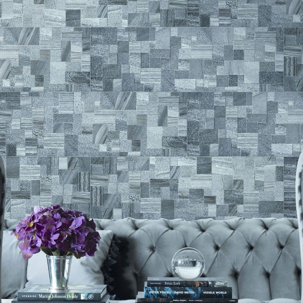 Modern Anthracite Mosaic Ceramic Tile