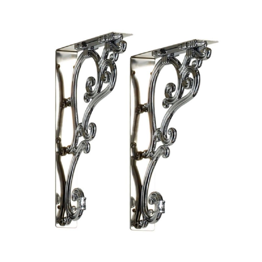 Burlington Chrome Medium Ornate Brackets