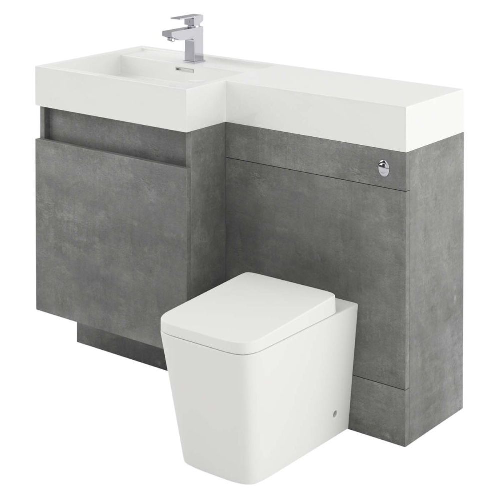 Summers Concrete Left Hand Combination Vanity Basin and WC Unit 1200mm