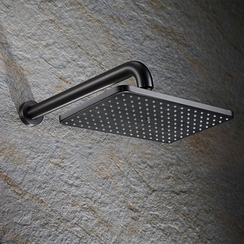 Baylin Gunmetal Square Shower Head