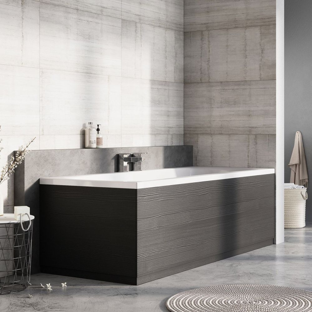 Esk Textured Black Front Bath Panel 1800mm