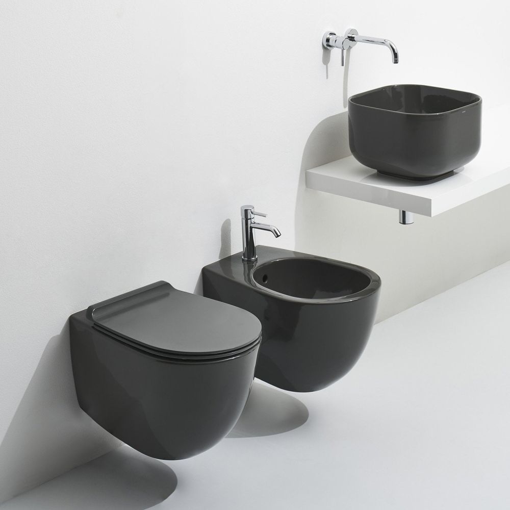 Verity Grafite Gloss Square Countertop Basin