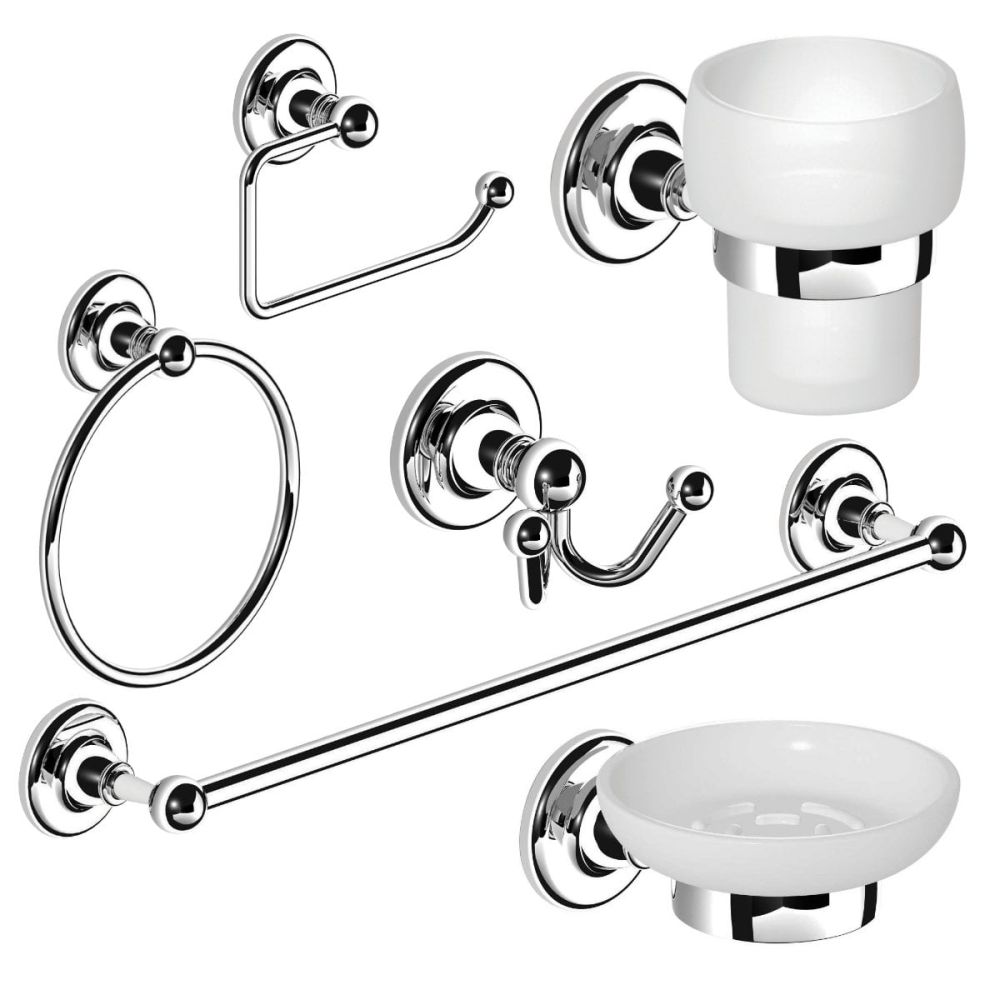 Cambridge Chrome 6-Piece Bathroom Accessory Set
