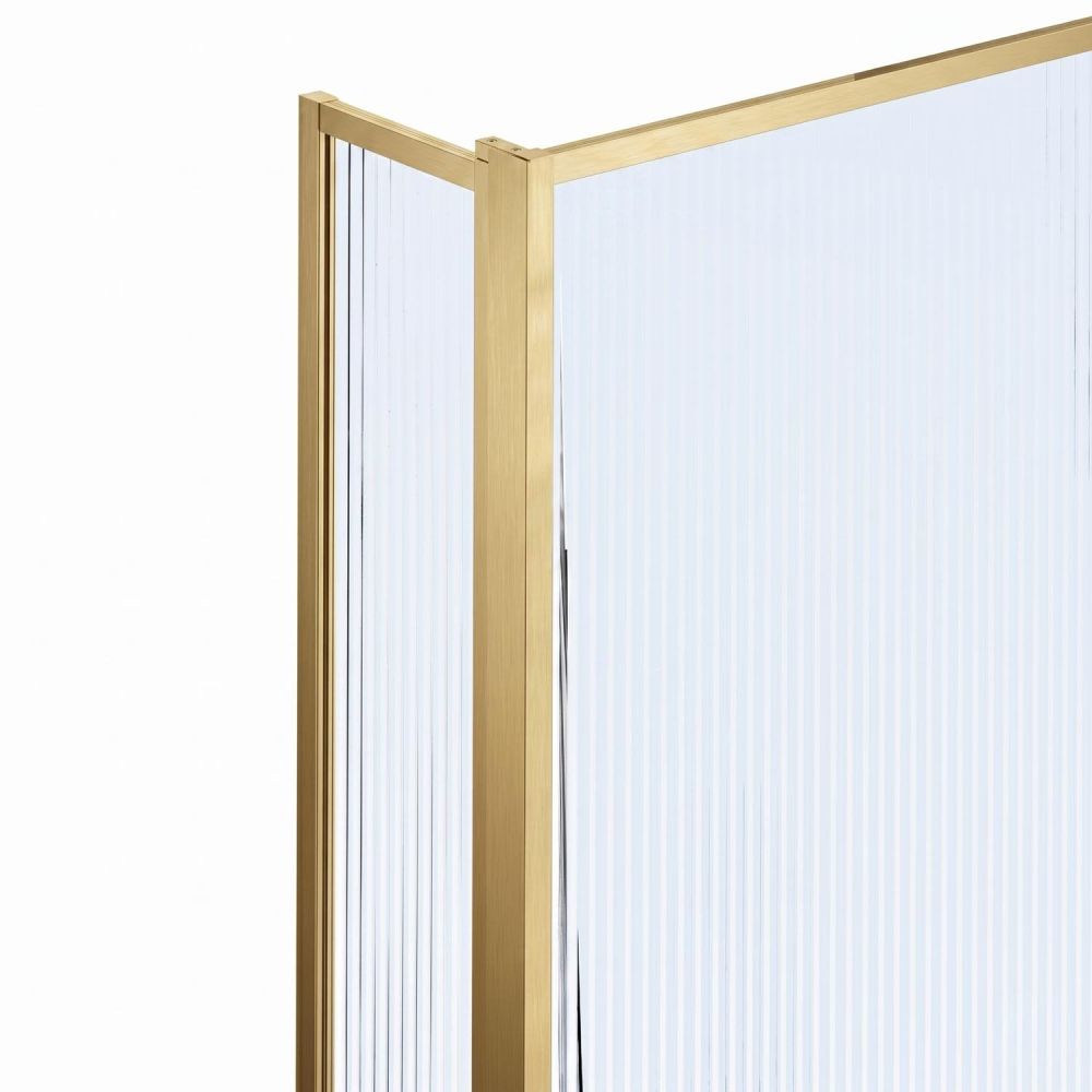 Amien Brushed Gold Shower Screen Corner Post