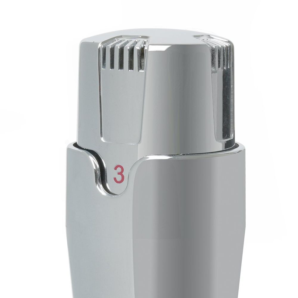 Thermostatic Chrome Straight Pair of Radiator Valves