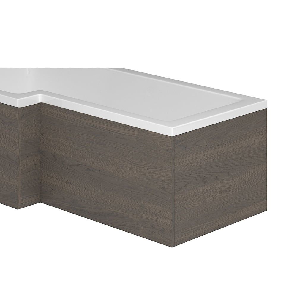 Dark Elm L-Shape End Bath Panel 700mm