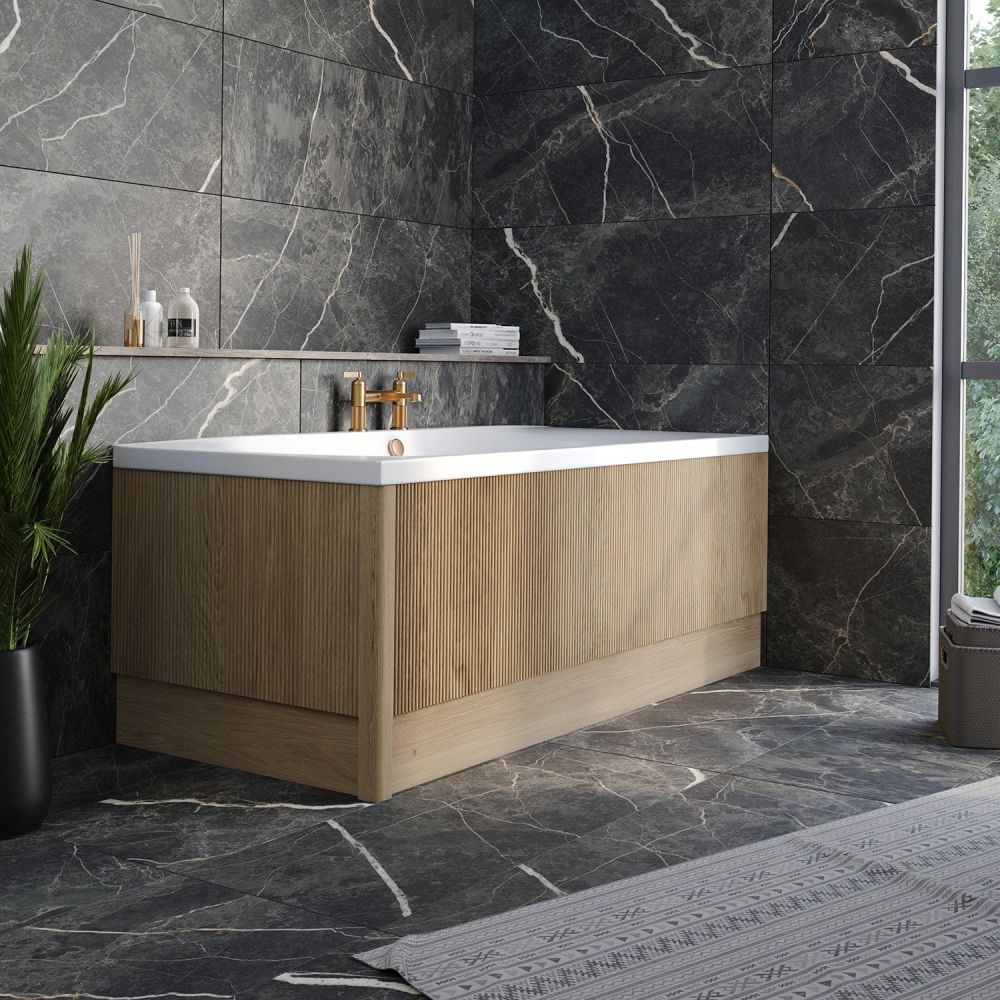Wish Ribbed Front Bath Panel in Natural Oak