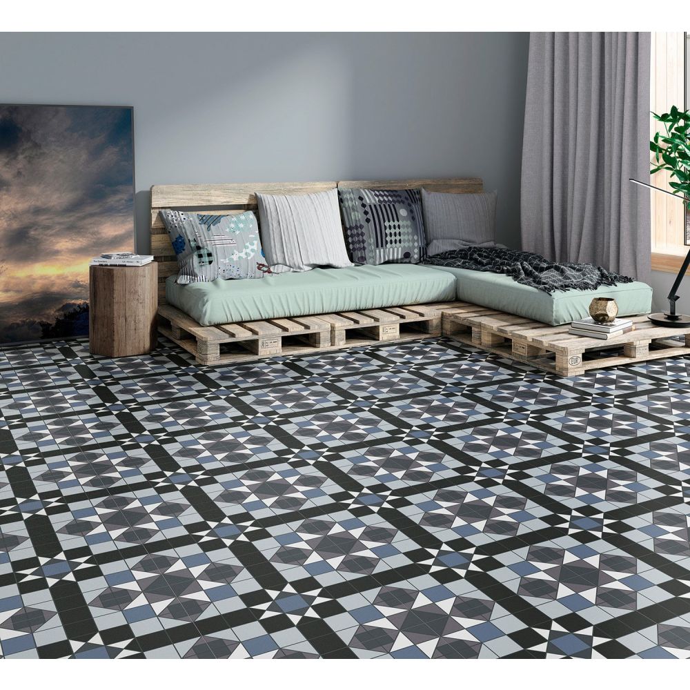 Vincent Azul Matt Ceramic Tile 450x450mm