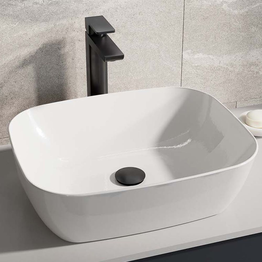 Zena Matt Black Tall Basin Mixer Tap