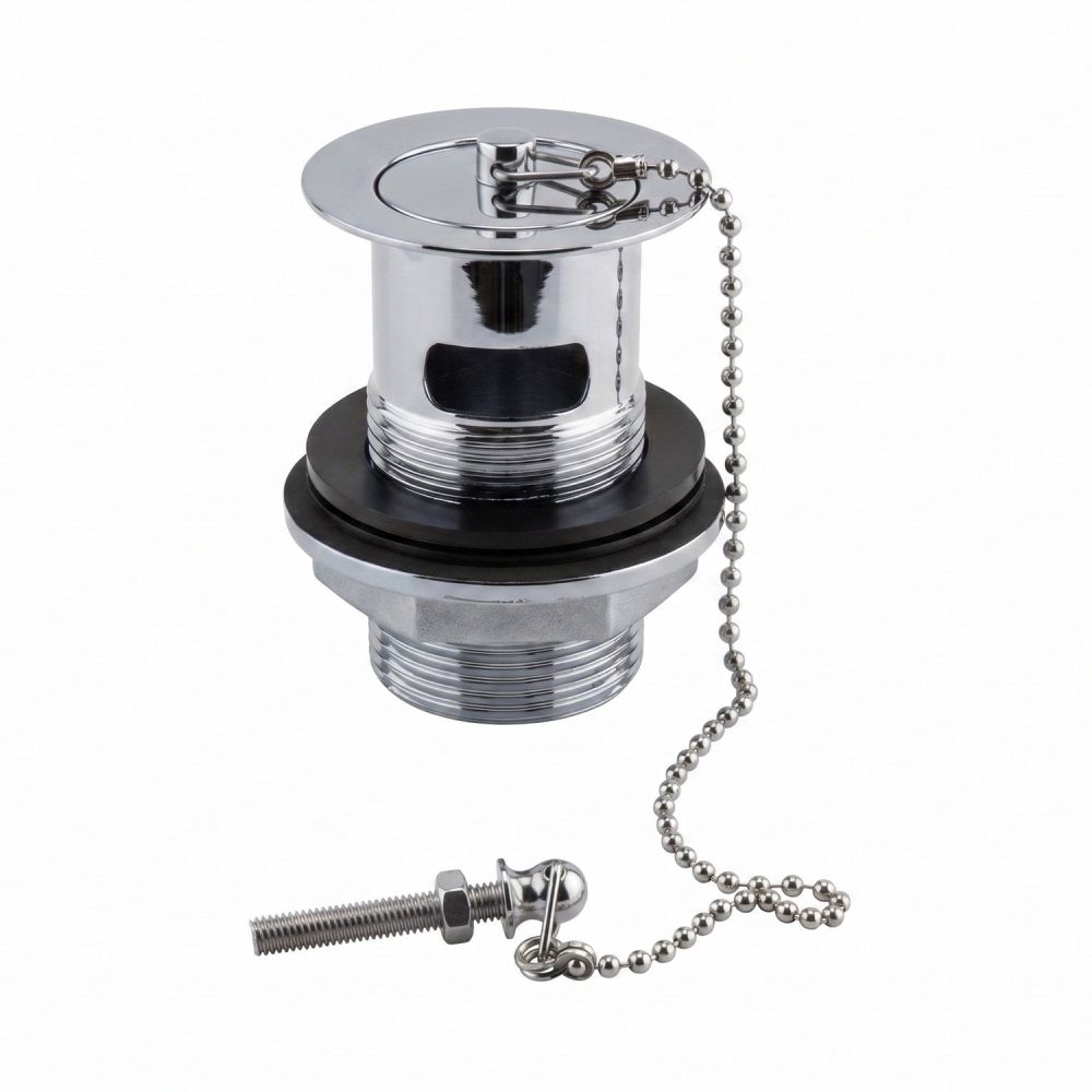 Chrome Plug And Chain Slotted Basin Waste