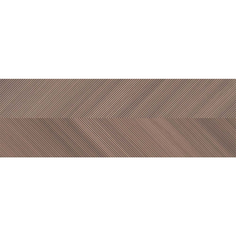 Eddie Marron Chevron Wood Effect Tile - 1200x400mm