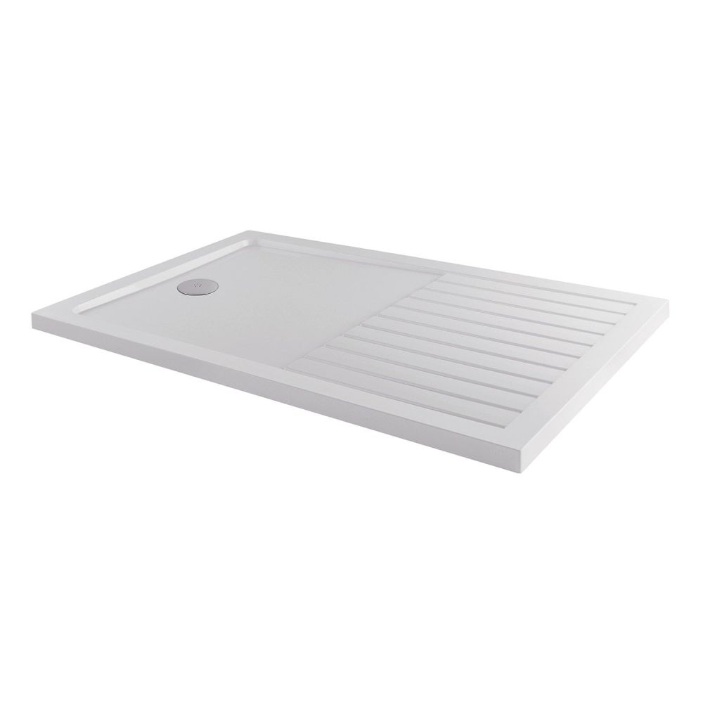Rectangle Low Profile Shower Tray with Drying Area