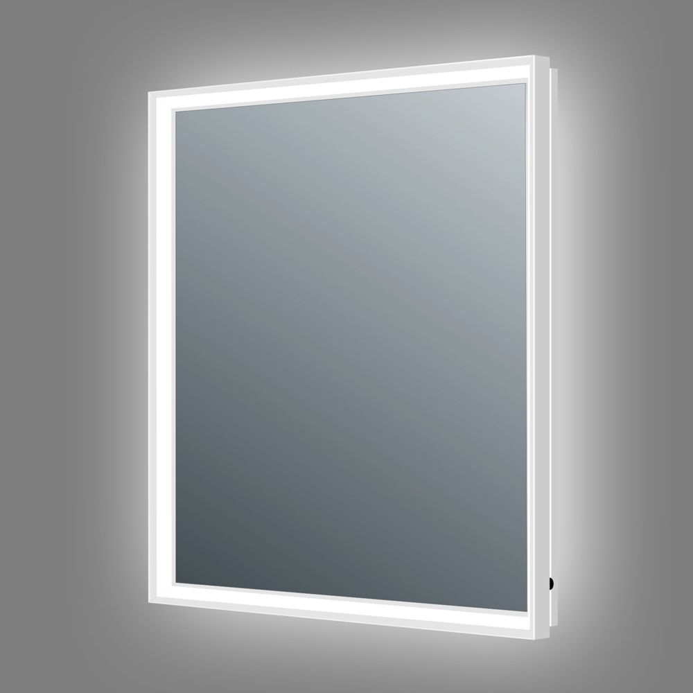 Adison Chrome Framed LED Backlit Heated Bathroom Mirror 600x800mm Lifestyle