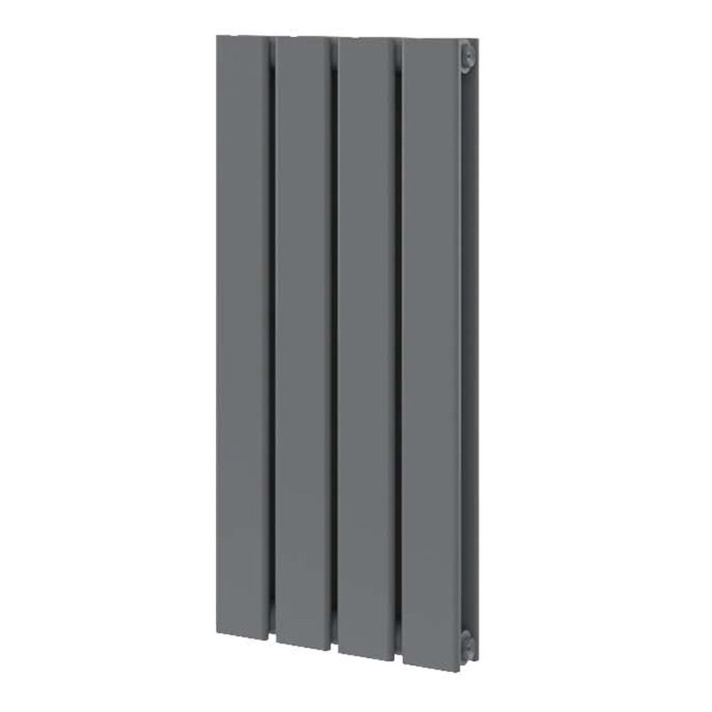 Perth Grey Double Vertical Flat Panel Radiator 600x272mm