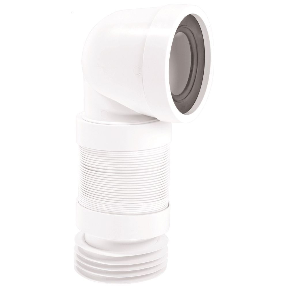 McAlpine 90 Flexible Bend WC Connector - WC-CON8F