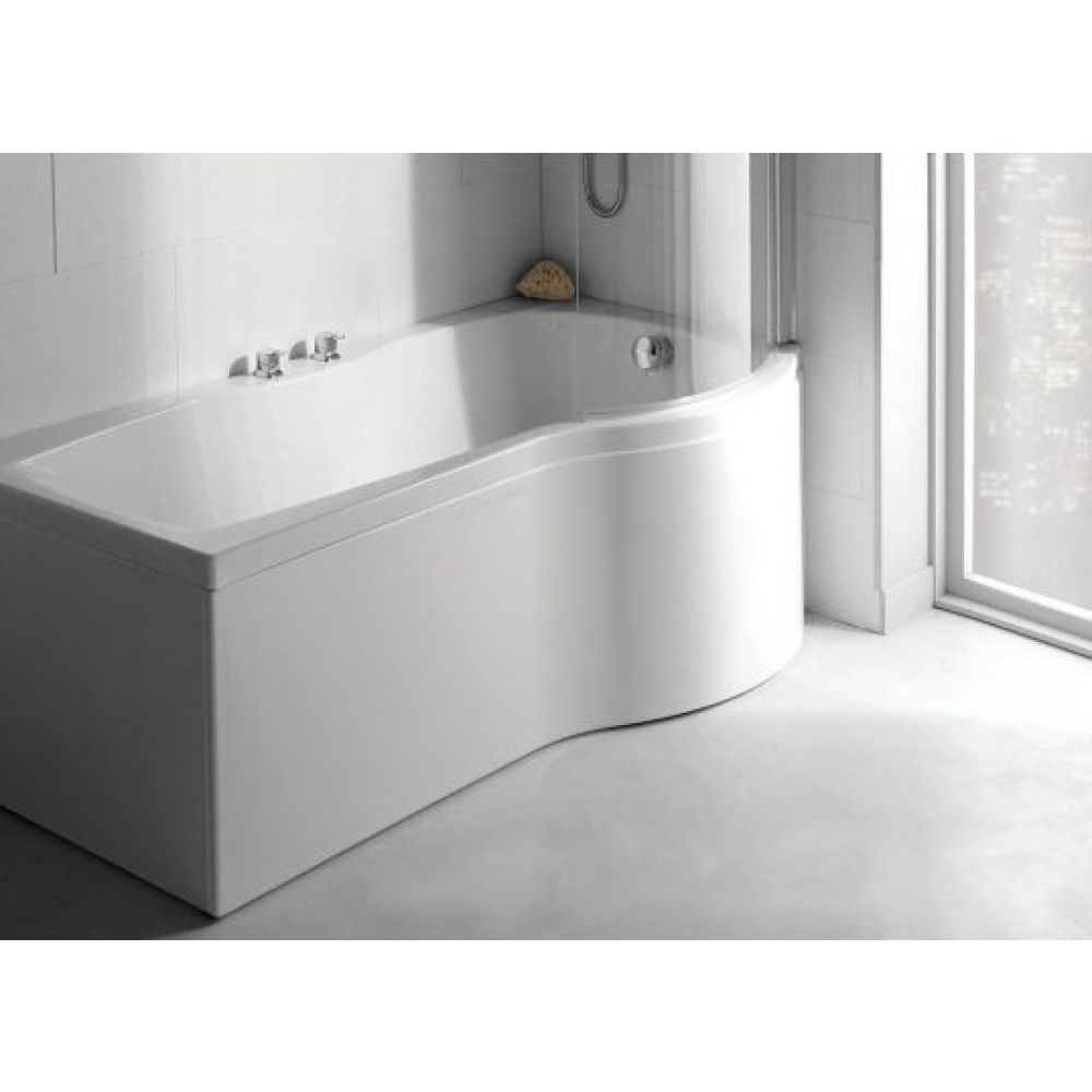 Carron Sigma Right Hand Carronite P-Shape Shower Bath 1800x750-900mm