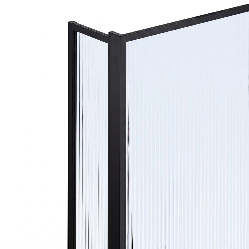 Amien Matt Black Shower Screen Corner Post