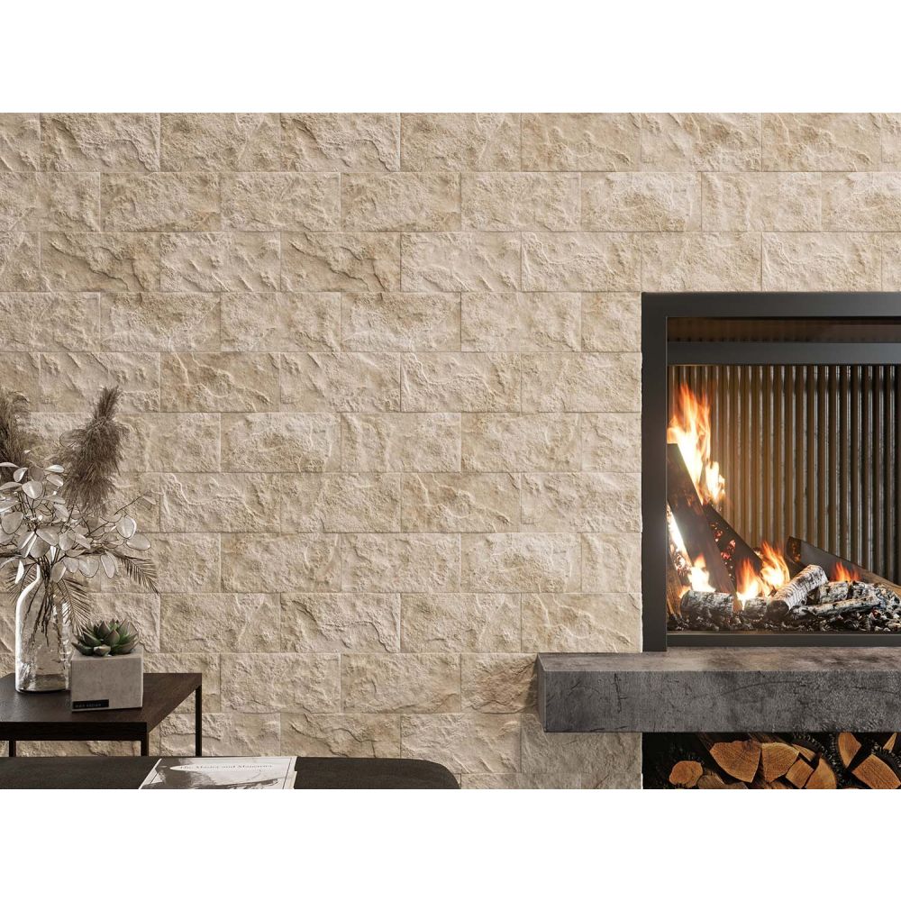 Oakland Crema Textured Porcelain Tile 250x125mm