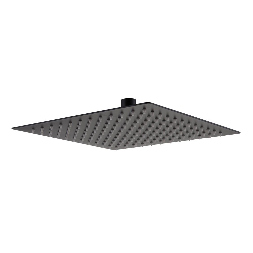 Zena Matt Black Square Rainfall Shower Head 350mm
