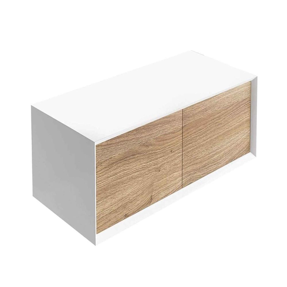 Devlin White & Oak Wall Hung Vanity Unit 1200mm