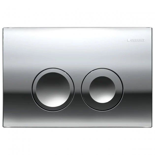 Geberit Delta25 Dual Flush Plate - Gloss Chrome