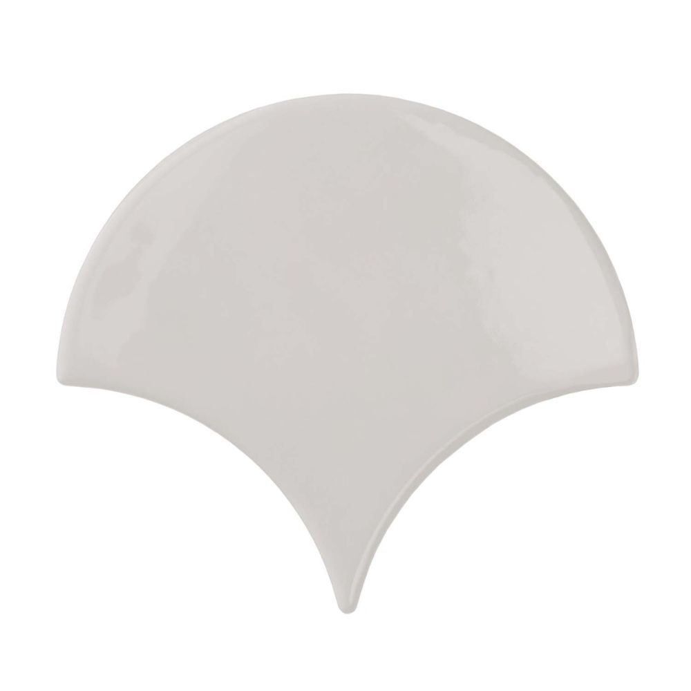 Pescara Ceramic Grey Fan Tile 150x134mm