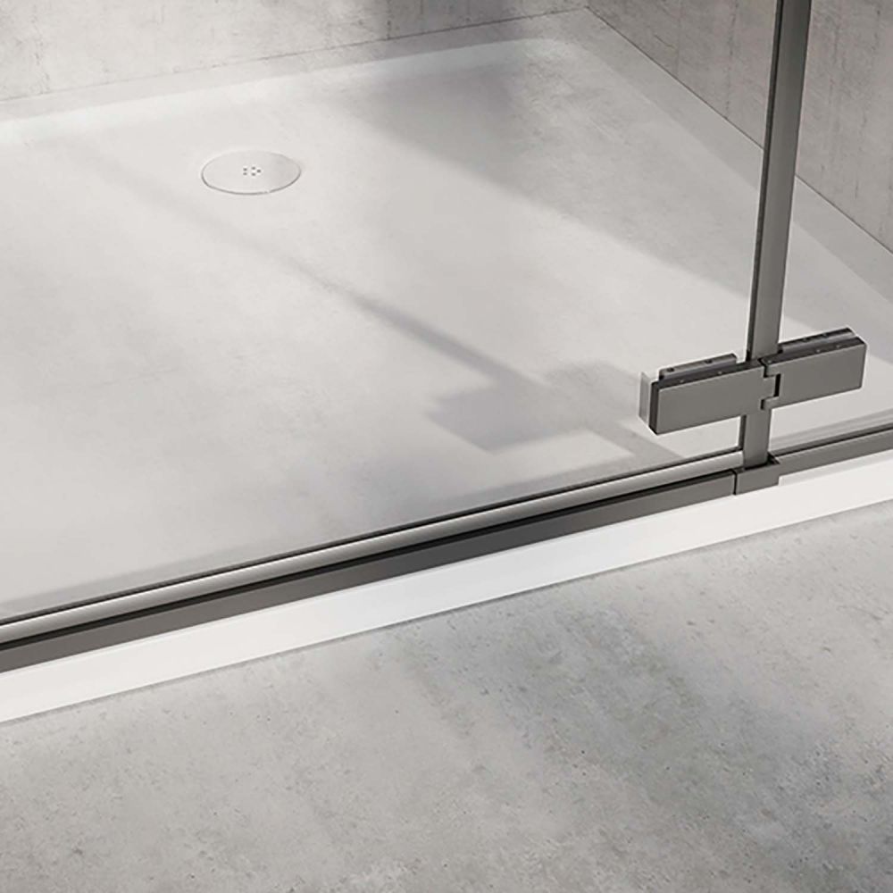 Taylor Black Hinged Shower Door 800mm