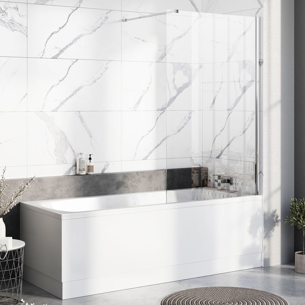 Statton Chrome Frameless Bath Screen