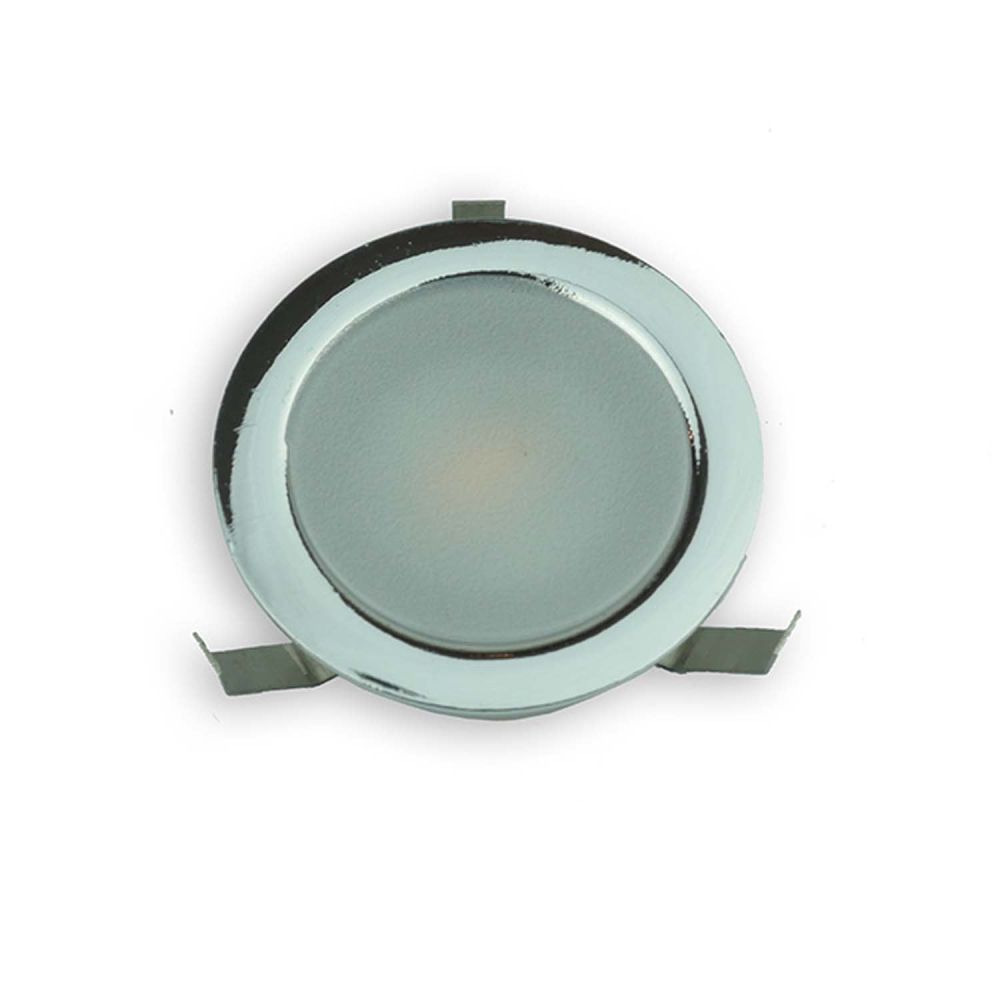 Round Chrome LED Plinth Light Kit (5 Light Pack)