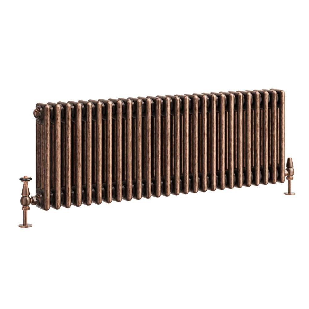 Clement Antique Copper Triple Horizontal Column Radiator - 400x1190mm