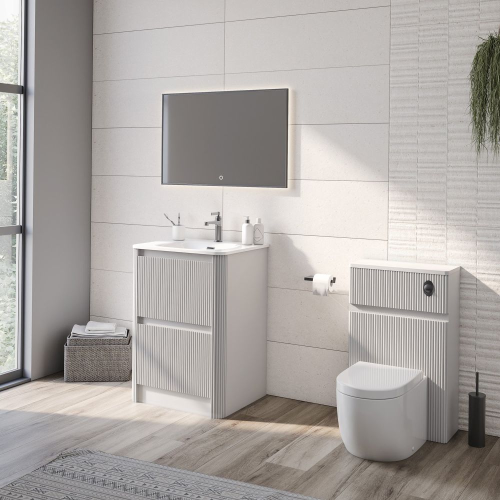 Wish Ribbed White WC Unit